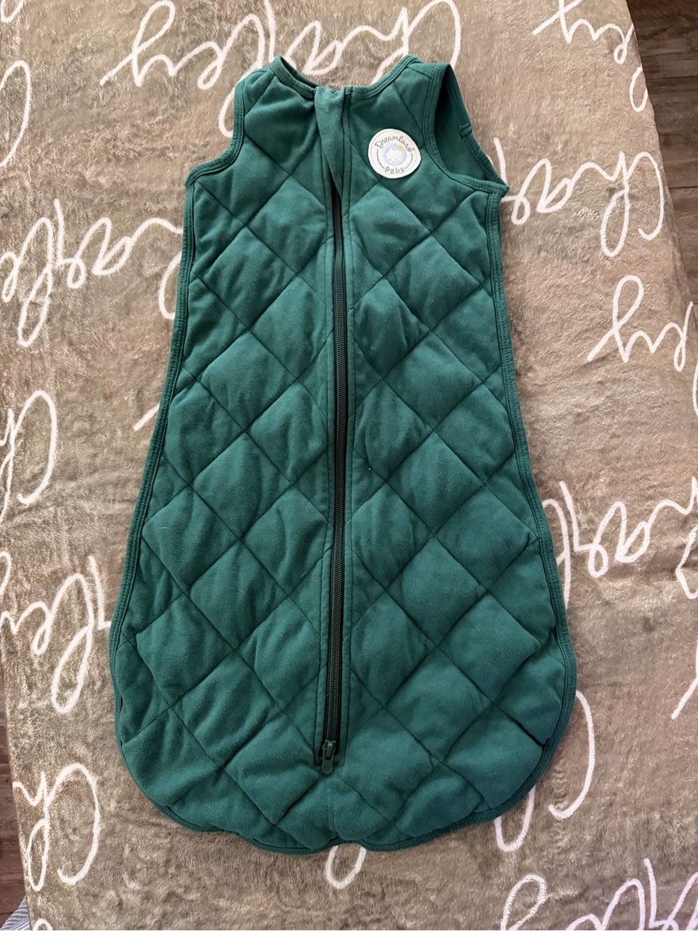 Sleep Sack for Kids - Dark Green Quilted Sleep Sack by Dreamland